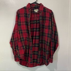 L.L. Bean Scotch Flannel Plaid Shirt